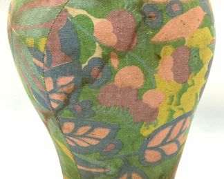 Vintage Textile Covered Hat Stand
