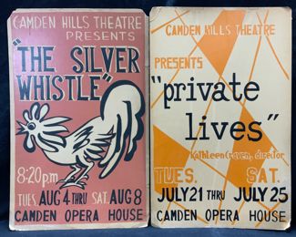 The Silver Whistle & Private Lives Theater Signs
