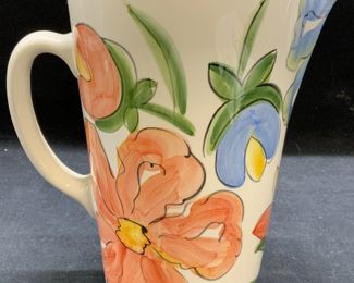 A Santos Hand Painted Ceramic Pitcher
