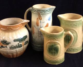 ANTIQUE POTTERY PITCHERS