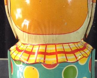 VINTAGE J CHEIN TIN LITHO CLOWN BANK