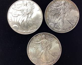 (3) TWO 1999 & ONE 1994 MORGAN SILVER DOLLARS