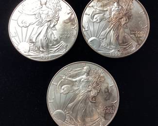 (3) 1999 AMERICAN SILVER EAGLES