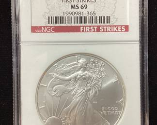 2006 AMERICAN SILVER EAGLE 1st STRIKE GRADED MS 69