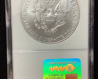 2002 AMERICAN SILVER EAGLE GRADED MS-69