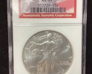 2002 AMERICAN SILVER EAGLE GRADED MS-69