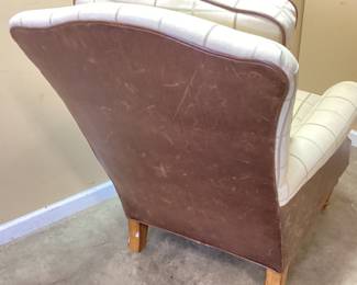 LEATHER BACK ARMCHAIR