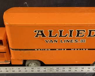 VTG. METAL TONKA ALLIED VAN LINES, NATIONWIDE MOVERS,