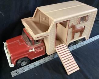 VTG. BUDDY L HORSE TRAILER & TRUCK,