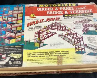 VTG. KENNERS MOTORIZED BRIDGE & TURNPIKE w BOX