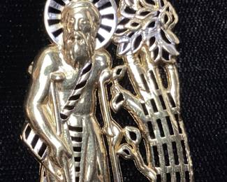 10kt GOLD ST. JOSEPH CHARM, 2 3/4’’L, 7.1g,