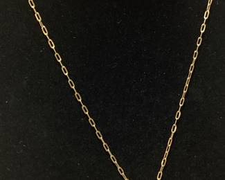 10kt GOLD LOOP CHAIN w CROSS PENDANT, 3.4g, 20''L,