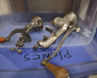 Antique meat grinders