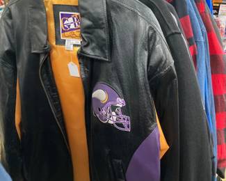 Leather Vikings jacket