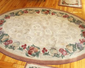 Oval Area Rug - 92" x 86"