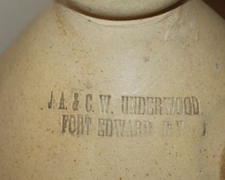 Antique Crock made by J.A. & C.W. Underwood, Fort Edward NY