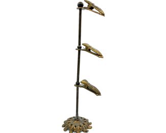 Japanese 3-Tiered Whimiscal Brass Hand Clip Stand