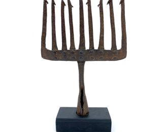 "Minnesota Menorah" Antique Fishing Spear, 14" tall