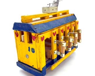 Folk Art Streetcar Trolley