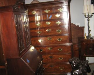 Baker Charleston Collection Mahogany Chest on Chest