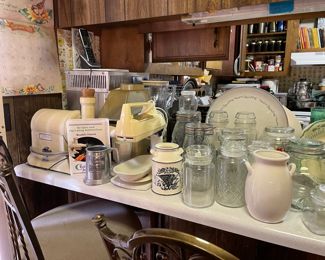 VINTAGE JUICER, MIXER STORAGE JARS
