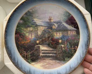 Several Thomas Kinkade Plates with Certificate of Authenticity