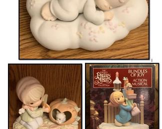 Dozens of Precious Moments Figurines, Frames, Globes, etc.