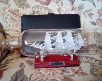 Blown glass ship