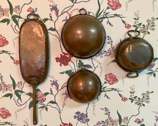 Antique copper pots