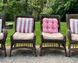 (6) Wicker Chairs 