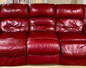 Leather Reclining Sofa
