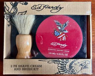 Ed Hardy Shave Cream & Brush Kit