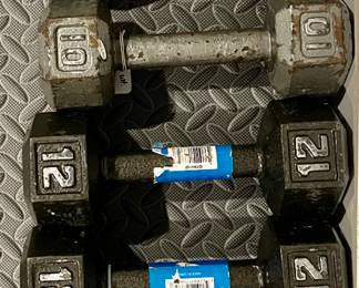 Dumbbells (8lbs., 10 lbs., 12 lbs., 15lbs.)