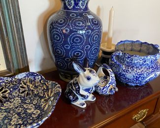 Too cute blue and whites!! We have cobalt glass and more