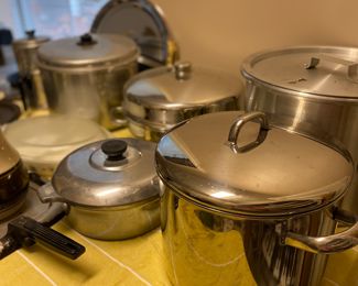 Many many sets of pots, some never used