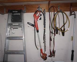 ladder, tools