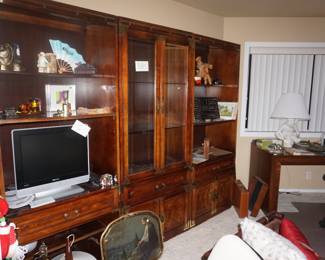 wall unit, TV, decor