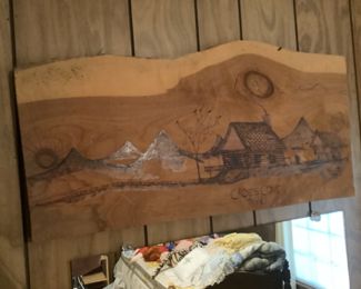 Burnt wood art