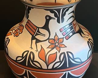 Robert Tenorio Kewa Pueblo Santo Domingo Large 15" Signed Pottery Vase
