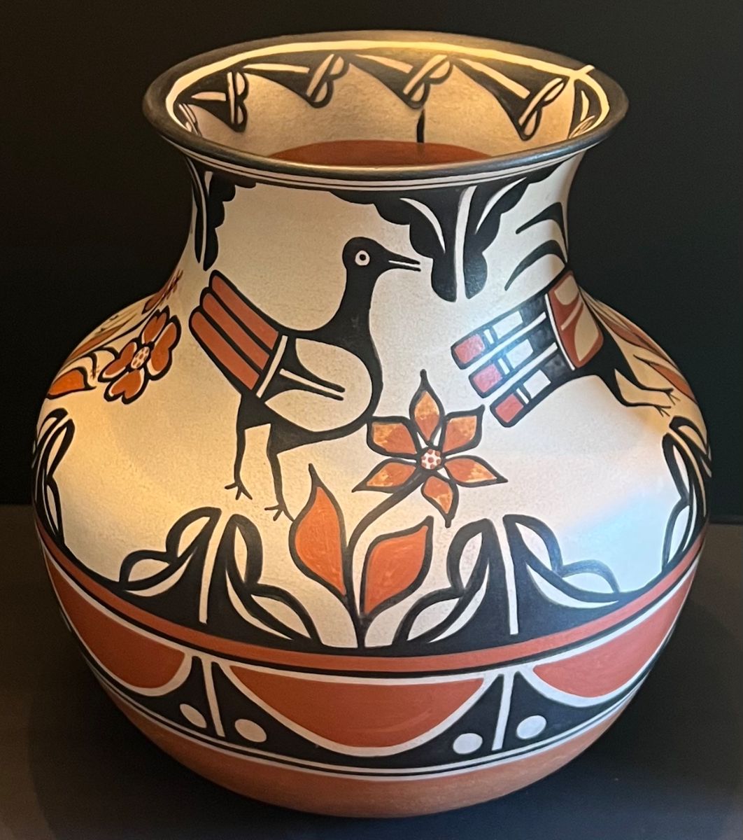 Robert Tenorio Kewa Pueblo Santo Domingo Large 15" Signed Pottery Vase