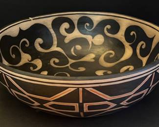 Lisa Holt And Harlan Reano Cochiti Pueblo NM 10.25" Signed Pottery Bowl