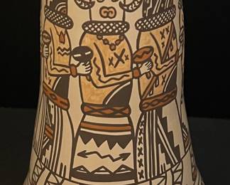 John Montoya Sandia Pueblo 2003 9.5" Signed Pottery Vase