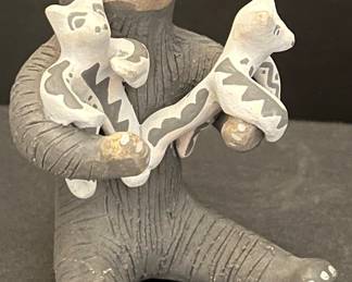 B. Fragua Jemez Pueblo 4.75" Signed Pottery Bear Storyteller