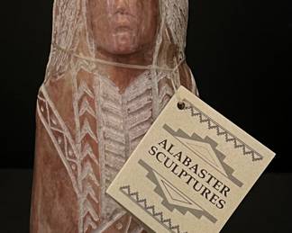 Rhoda BlueEyes 5.75" Signed Alabaster Stone Carving With COA