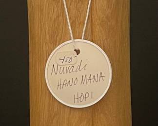 Hano Mana Hopi Carved Wood 9" Kachina Signed Nuvadi 