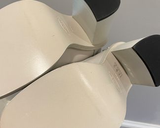 Never Worn Tod's White Leather Wedge Loafers. Size 5. Photo 2 of 2.