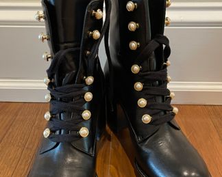 Never Worn Stuart Weitzman Lace Up Booties. Size 5. Photo 1 of 2.