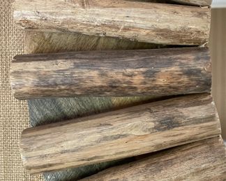 Faux Wood "Starburst" Mirror. Measures 30" D. Photo 2 of 2.