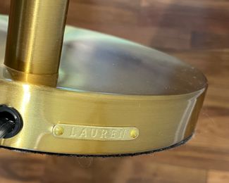 Pair of Gilt Ralph Lauren Swing Arm Table Lamps. Each Measures 20" H. Photo 2 of 2.