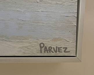 Oil on Canvas, Perez. Measures 20" W x 60" W. Photo 2 of 2.